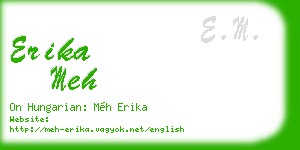erika meh business card